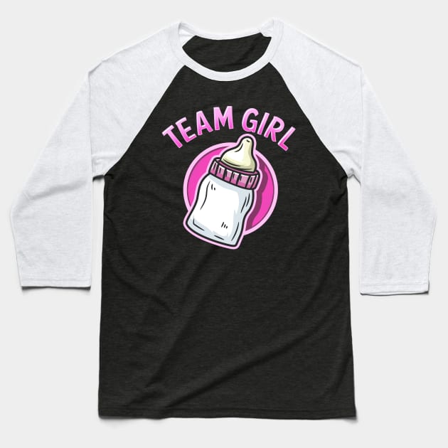 Team Girl - Gender Reveal Party - Baby Shower Gift Baseball T-Shirt by biNutz